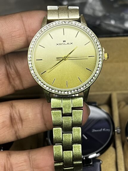 Ladies Chain Strap Watch with Green Dial
