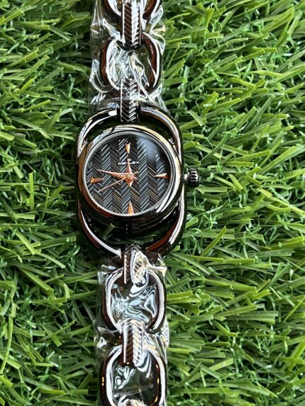 Ladies Black Bracelet Watch with Black Dial